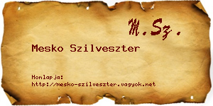 Mesko Szilveszter névjegykártya